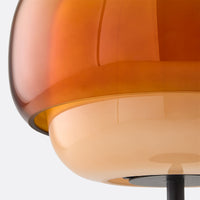 Lampe à poser Kinaro – détail du verre soufflé coloré
