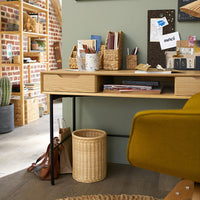 Noyeto oak 2-drawer desk