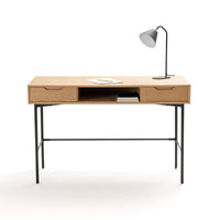Bureau 2 tiroirs Noyeto chêne