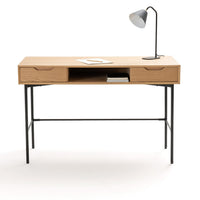 Noyeto oak 2-drawer desk