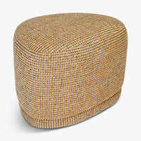 Pouf Enzo Tweed jaune miami – vue détourée