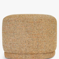 Pouf Enzo Tweed jaune miami – vue de dos