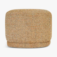Pouf Enzo Tweed jaune miami – vue de dos