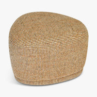 Pouf Enzo Tweed jaune miami – vue de côté
