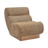 Fauteuil modulable Cozy tweed marron caramel – vue de face