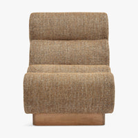Fauteuil modulable Cozy tweed marron caramel – vue de côté