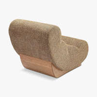 Fauteuil modulable Cozy tweed marron caramel – vue en situation salon