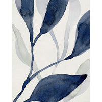 Affiche Aquavia II – détail du motif d'aquarelle en dégradé de bleus