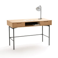 Bureau 2 tiroirs Noyeto chêne
