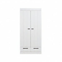 Armoire 2 portes et tiroirs pin Connect