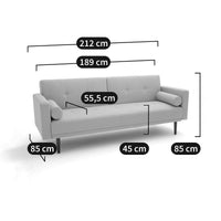 Orlac 3-seater convertible sofa bed