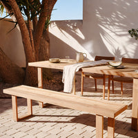 Banc Tamariu en teck – mise en ambiance terrasse