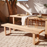 Banc Tamariu en teck – mise en ambiance terrasse