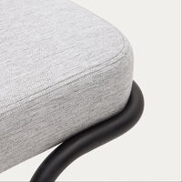 Banc Solsona gris – détail de l'assise en tissu chenille