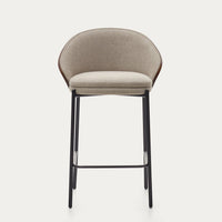 Tabouret Alella beige – vue trois-quarts