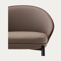 Tabouret Brava 77cm marron – détail de l'assise en polyuréthane