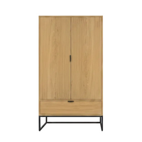 Armoire 2 portes MDF et chêne Silas