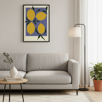 Framed Poster - Lemon Blue