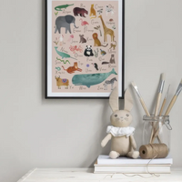 Affiche encadrée - Alphabet animaux
