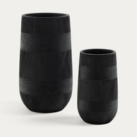 Ensemble de 2 cache-pots Solsona noir – vue détourée