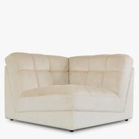 Fauteuil d'angle modulable velours anti-tâches Paul - NV GALLERY