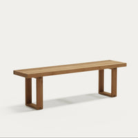 Banc Tamariu en teck massif – vue de trois quarts