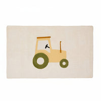 Tapis Pelayo beige motif tracteur – vue détourée