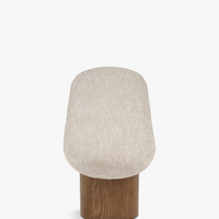 Banc Popa tweed beige - vue de côté