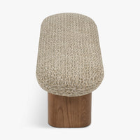 Banc Popa tweed vert - vue de côté