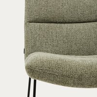 Fauteuil Aria vert chenille – détail de l'assise