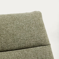 Fauteuil Aria vert chenille – détail du dossier