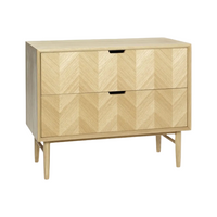 Commode chêne 2 tiroirs Herringbone