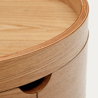 Table de chevet Olost bois laqué – vue de côté