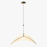 Suspension Fukui blanc et laiton brossé – vue d'ensemble