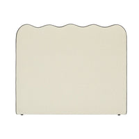 Tête de lit Atlante chenille beige – vue détourée