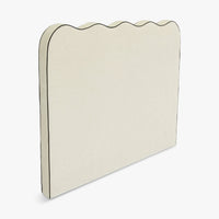 Tête de lit Atlante chenille beige – vue de profil