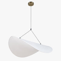 Suspension Fukui blanc et laiton brossé – vue arrière