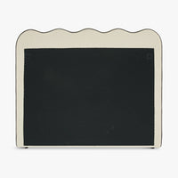 Tête de lit Atlante chenille beige – détail du passepoil