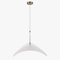 Suspension Fukui blanc et laiton brossé – détail de l'accroche laiton brossé