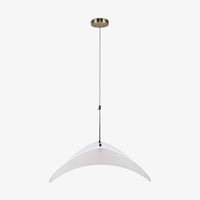 Suspension Fukui blanc et laiton brossé – détail de l'accroche laiton brossé