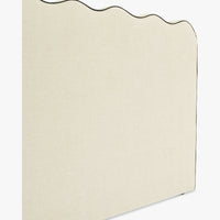 Tête de lit Atlante chenille beige – détail du tissu