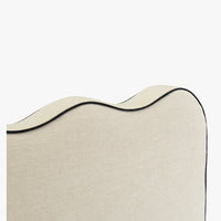 Tête de lit Atlante chenille beige – vue d'ensemble