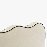Tête de lit Atlante chenille beige – vue d'ensemble
