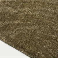 Tapis Cardona vert – détail de la texture effet fourrure