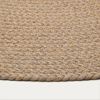 Tapis rond Aiguablava beige – détail du tressage