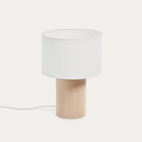 Lampe à poser Llançà beige velours côtelé – vue détourée