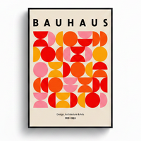 Affiche encadrée chêne Bauhaus