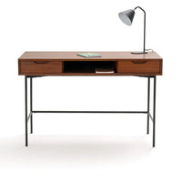 Noyeto Walnut 2-drawer desk