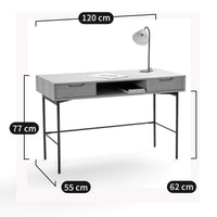 Noyeto oak 2-drawer desk