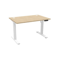 Bureau réglable électrique hauteur métal et MDF Deauville